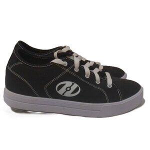 Heelys Black Canvas Skate Shoes with Wheels Size 10 Casual Roller Sneaker